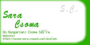 sara csoma business card